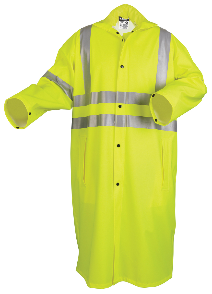 RAINCOAT 4XL 49IN FR CLS3  .40MM LIME