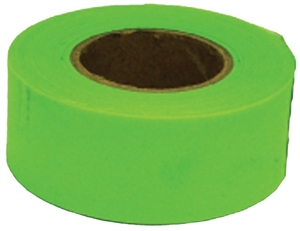 TAPE FLAGGING 1-3/16 X 150FT GREEN GLO