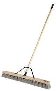 BROOM CONTRACTOR PUSH  MED/SMOOTH 36IN W/ BRACE &amp; 